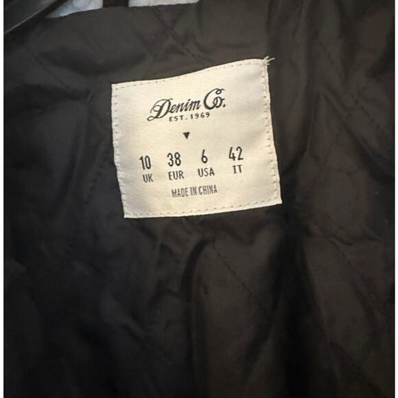 Black Denim & Co Corduroy Sherpa Collar Jacket Womens Small 6 Cozy Vintage Style - Picture 4 of 6